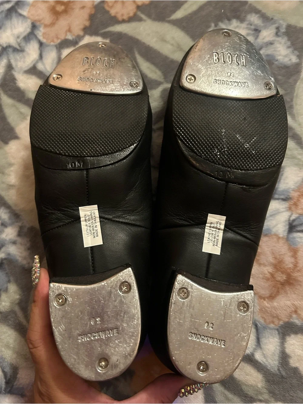Bloch Tap Flex Slip-On Black Leather Tap Dance Shoes womens 10 M
